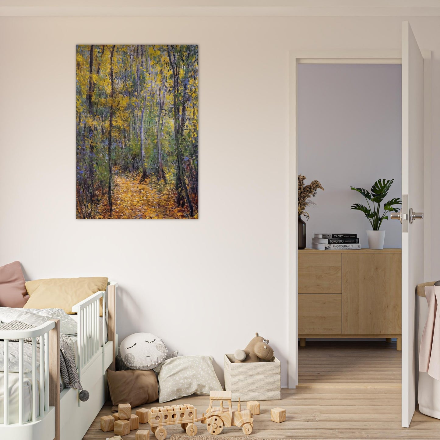 Wood Lane - claude monet Brushed Aluminum Print - 70x100 cm / 28x40 inches | claude monet Aluminum Print | claude monet Prints
