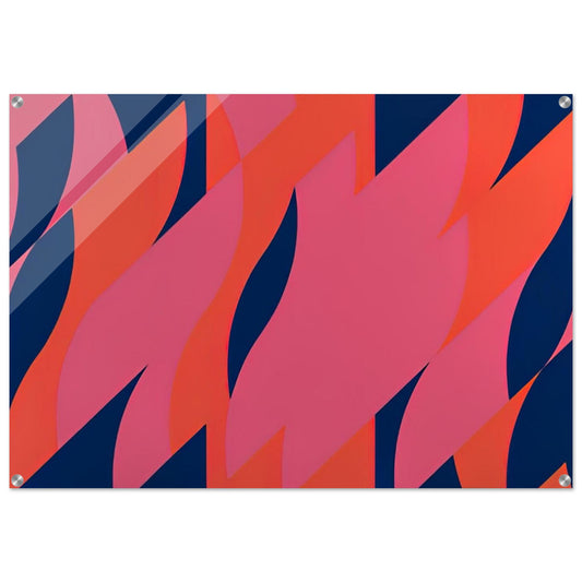 RED WITH RED 1 2007 - Bridget Riley Acrylic Print - 70x100 cm / 28x40″ inches | Bridget Riley Wall Art | Bridget Riley Prints