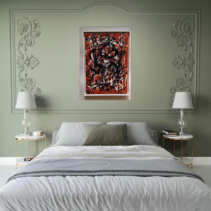FREE FORM 1946 - Jackson Pollock Brushed Aluminum Print - 70x100 cm / 28x40 inches | Jackson Pollock Aluminum Print | Jackson Pollock Prints