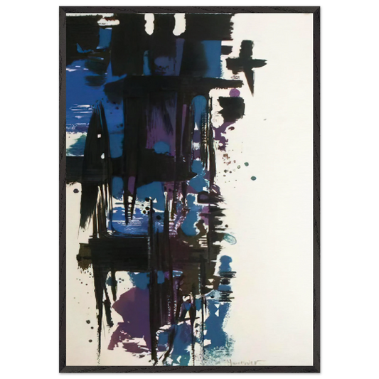 Illustration from Elegie pour Martin Luther King - 1978 - Alfred Manessier 70x100 cm / 28x40 inches Framed Art Print – Black Wooden Frame
