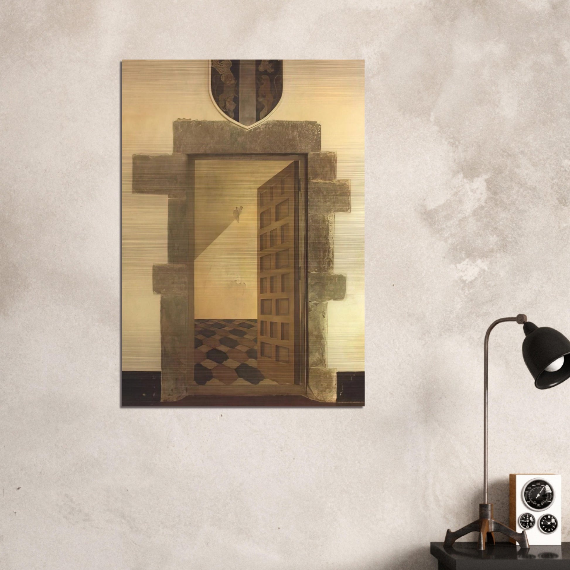 OVERTURE IN TROMPE L OEIL - Salvador Dali Brushed Aluminum Print - 70x100 cm / 28x40 inches | Salvador Dali Aluminum Print | Salvador Dali Prints