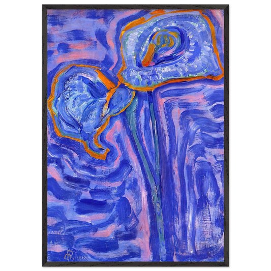 Sun N2 - Piet Mondrian 70x100 cm / 28x40 inches Framed Art Print – Black Wooden Frame