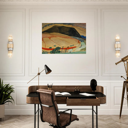 Black Mountain - 1931 - Grace Cossington Smith Brushed Aluminum Print - 70x100 cm / 28x40 inches | Grace Cossington Smith Aluminum Print | Grace Cossington Smith Prints