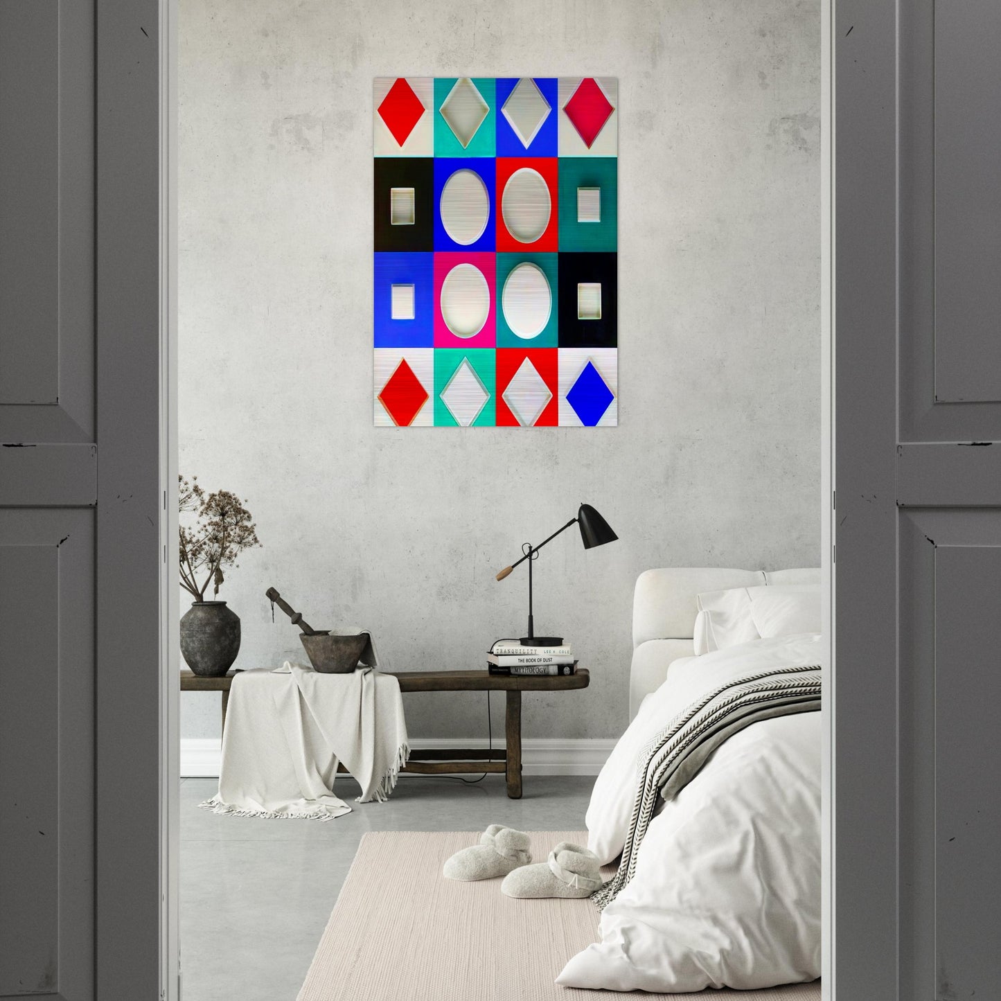 Composition Carrée Relief - 1970 - Victor Vasarely Brushed Aluminum Print - 70x100 cm / 28x40 inches | Victor Vasarely Aluminum Print | Victor Vasarely Prints