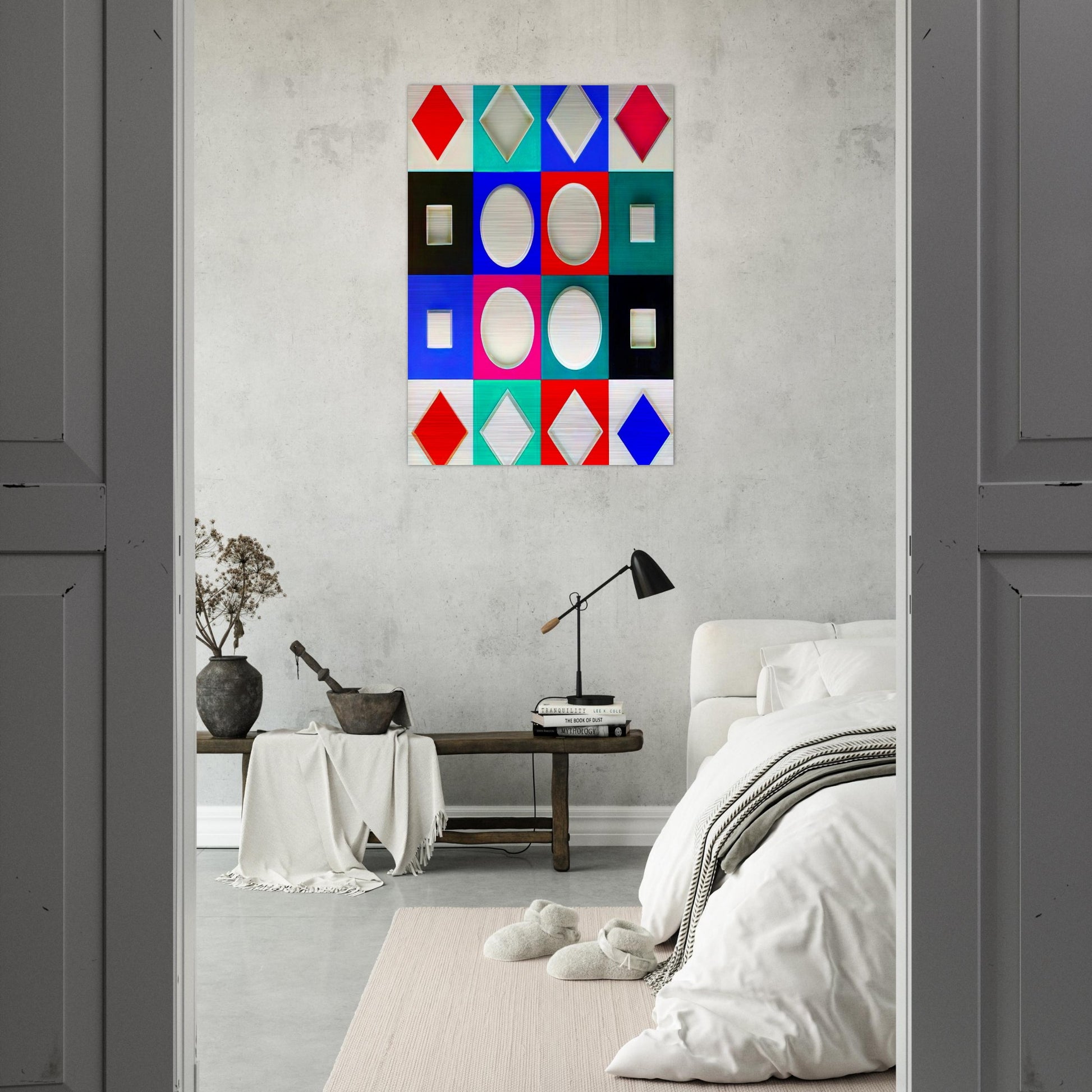 Composition Carrée Relief - 1970 - Victor Vasarely Brushed Aluminum Print - 70x100 cm / 28x40 inches | Victor Vasarely Aluminum Print | Victor Vasarely Prints
