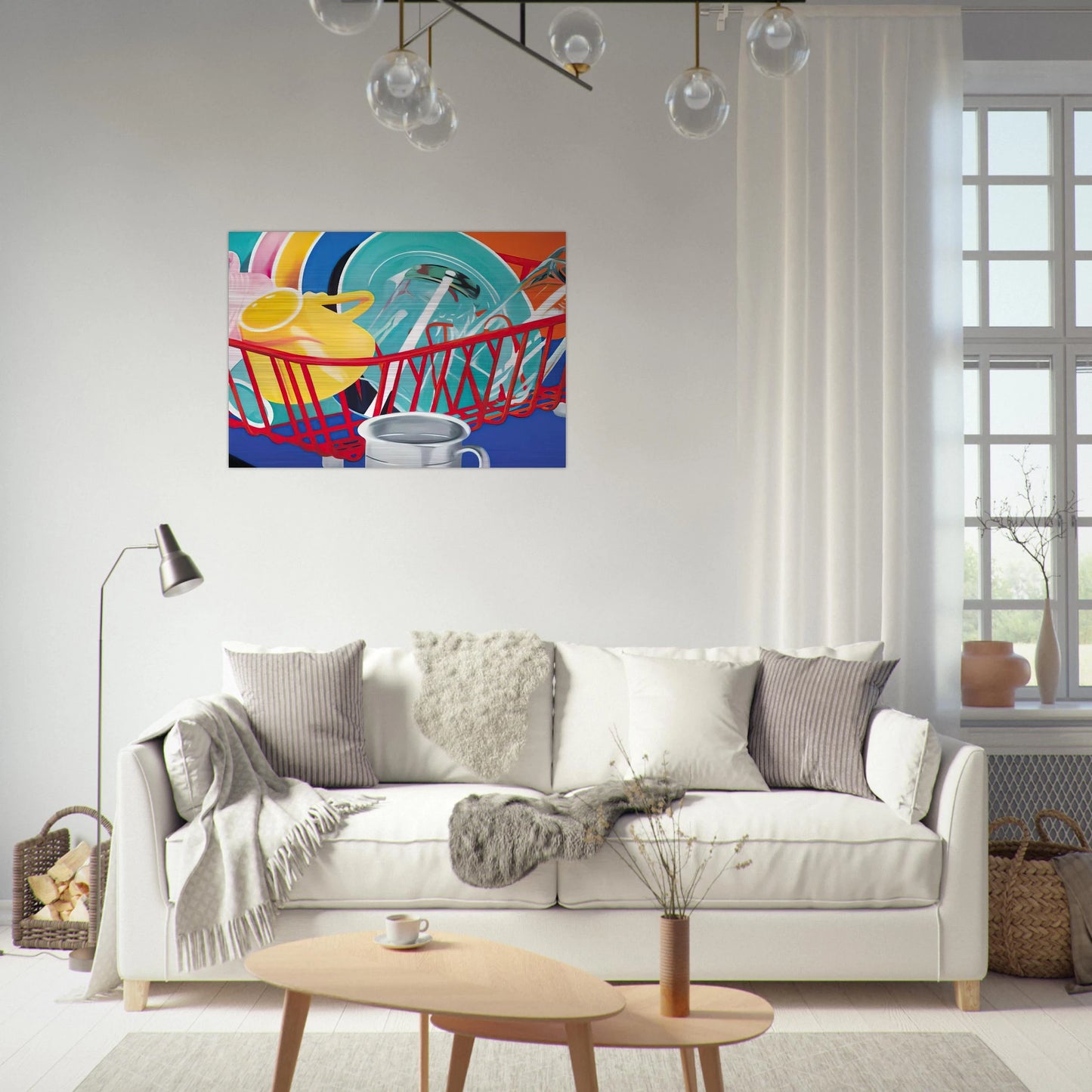 Dishes - James Rosenquist Brushed Aluminum Print - 70x100 cm / 28x40 inches | James Rosenquist Aluminum Print | James Rosenquist Prints