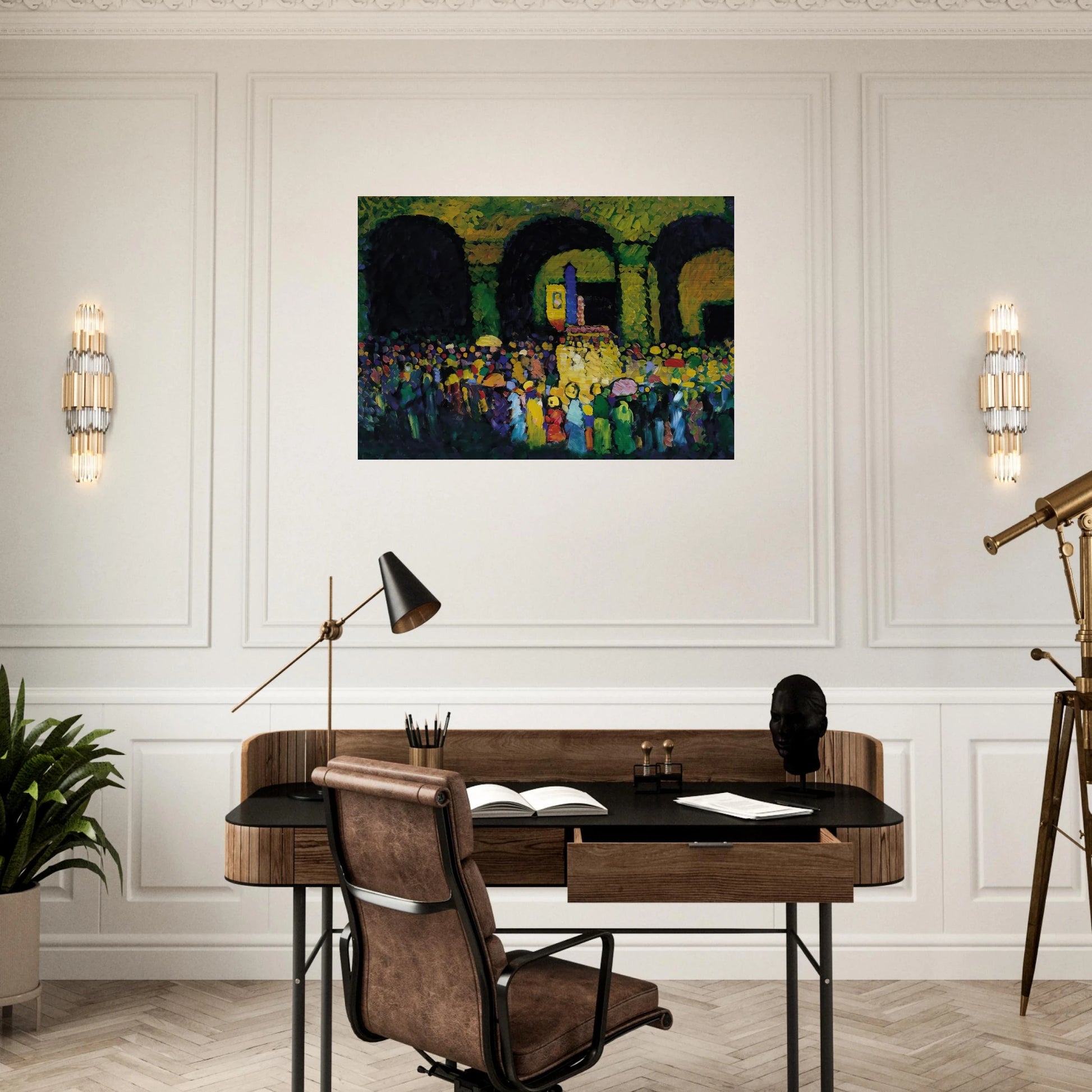 THE LUDWIGSKIRCHE IN MUNICH 1908 - Wassily Kandinsky Brushed Aluminum Print - 70x100 cm / 28x40 inches | Wassily Kandinsky Aluminum Print | Wassily Kandinsky Prints