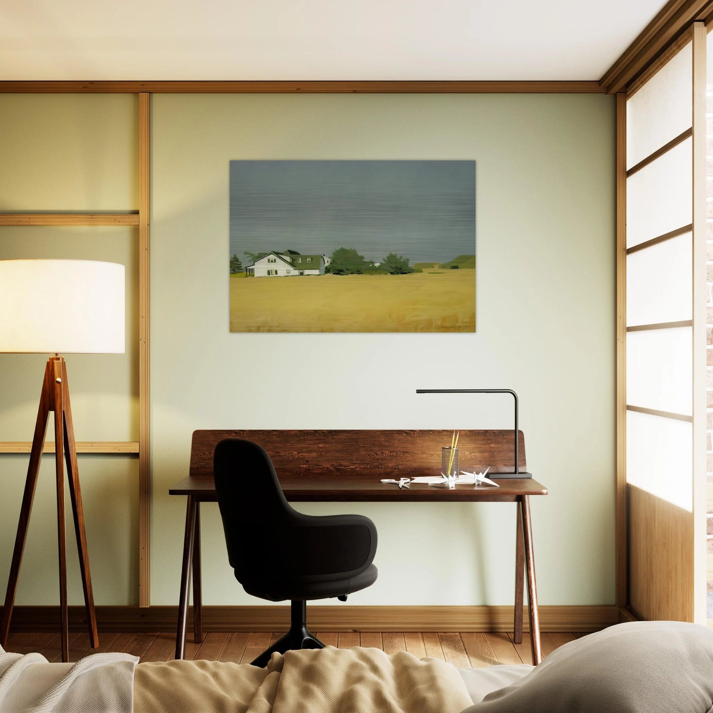 WHEAT 1960 - Fairfield Porter Brushed Aluminum Print - 70x100 cm / 28x40 inches | Fairfield Porter Aluminum Print | Fairfield Porter Prints