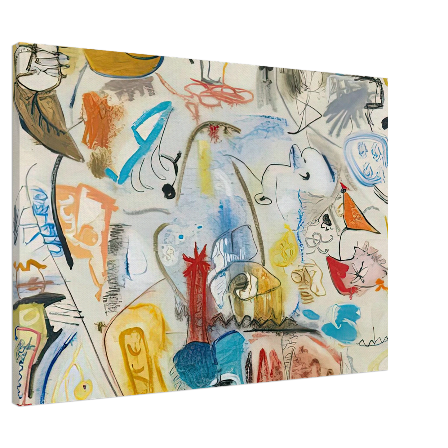 Helen Frankenthaler - Circus Landscape, 1951- Wall Art - 30x40 cm / 12x16 inches - Premium Wooden Framed Poster With Fine Art Paper-canvas - Black frame