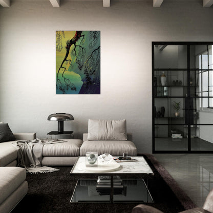 Fog Mist - Eyvind Earle Brushed Aluminum Print - 70x100 cm / 28x40 inches | Eyvind Earle Aluminum Print | Eyvind Earle Prints