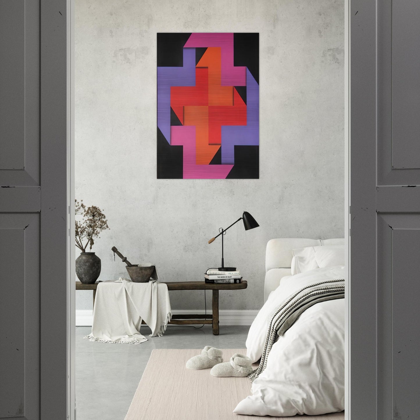 Tibacuy - 1969 - Omar Rayo Brushed Aluminum Print - 70x100 cm / 28x40 inches | Omar Rayo Aluminum Print | Omar Rayo Prints