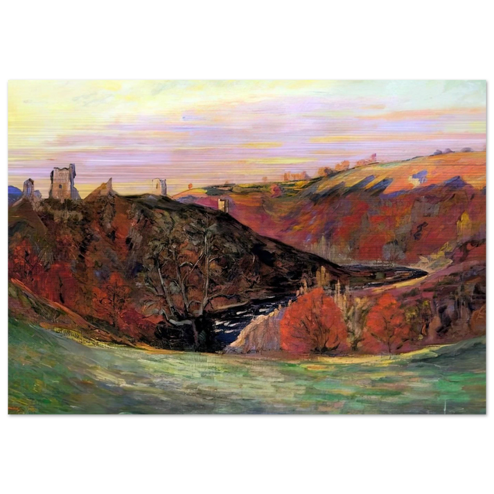 Sunset in Creuse - 1898 - Armand Guillaumin Brushed Aluminum Print - 70x100 cm / 28x40 inches | Armand Guillaumin Aluminum Print | Armand Guillaumin Prints