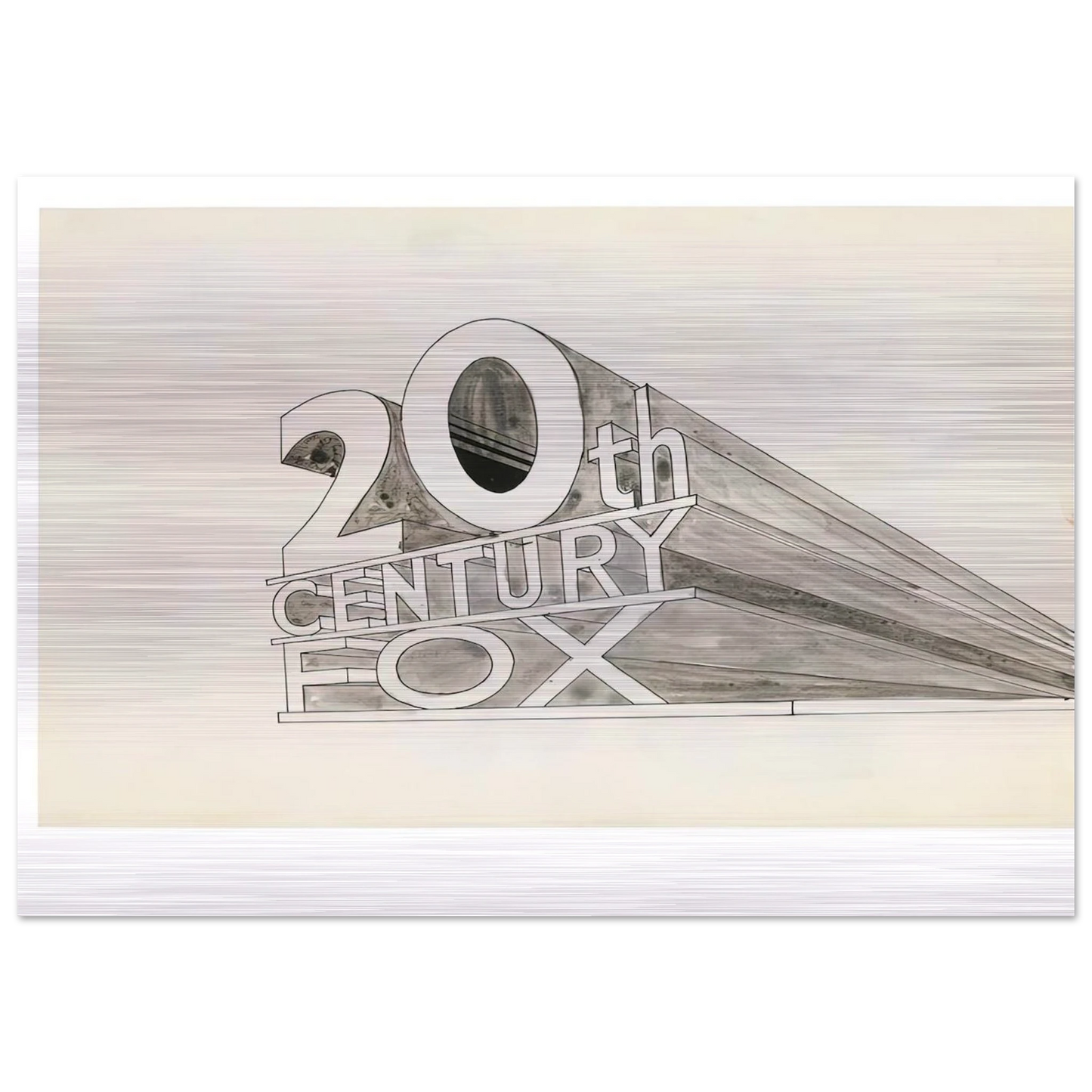 TRADEMARK STUDY 5 1962 - Edward Ruscha Brushed Aluminum Print - 70x100 cm / 28x40 inches | Edward Ruscha Aluminum Print | Edward Ruscha Prints