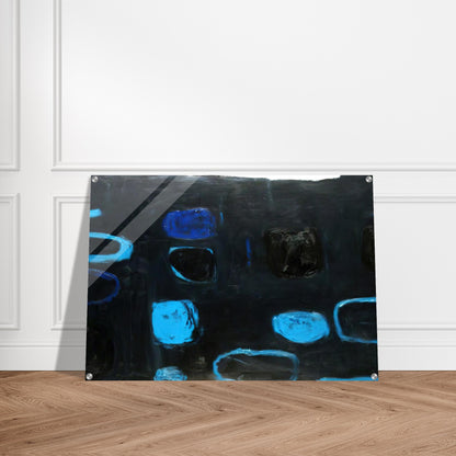 Composition with Blue and Black - 1959 - William Scott Acrylic Print - 70x100 cm / 28x40″ inches | William Scott Wall Art | William Scott Prints