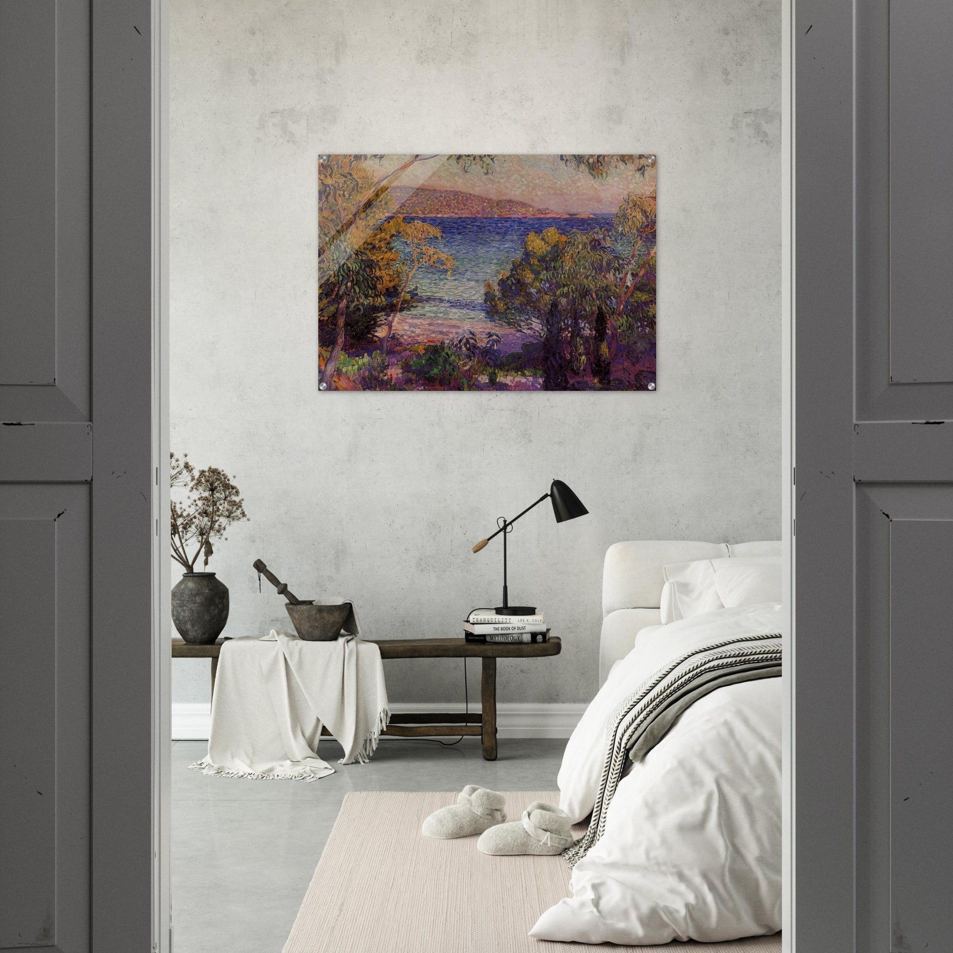 PINES AND EUCALYPTUS AT CAVELIERI 1905 - Theo van Rysselberghe Acrylic Print - 70x100 cm / 28x40″ inches
