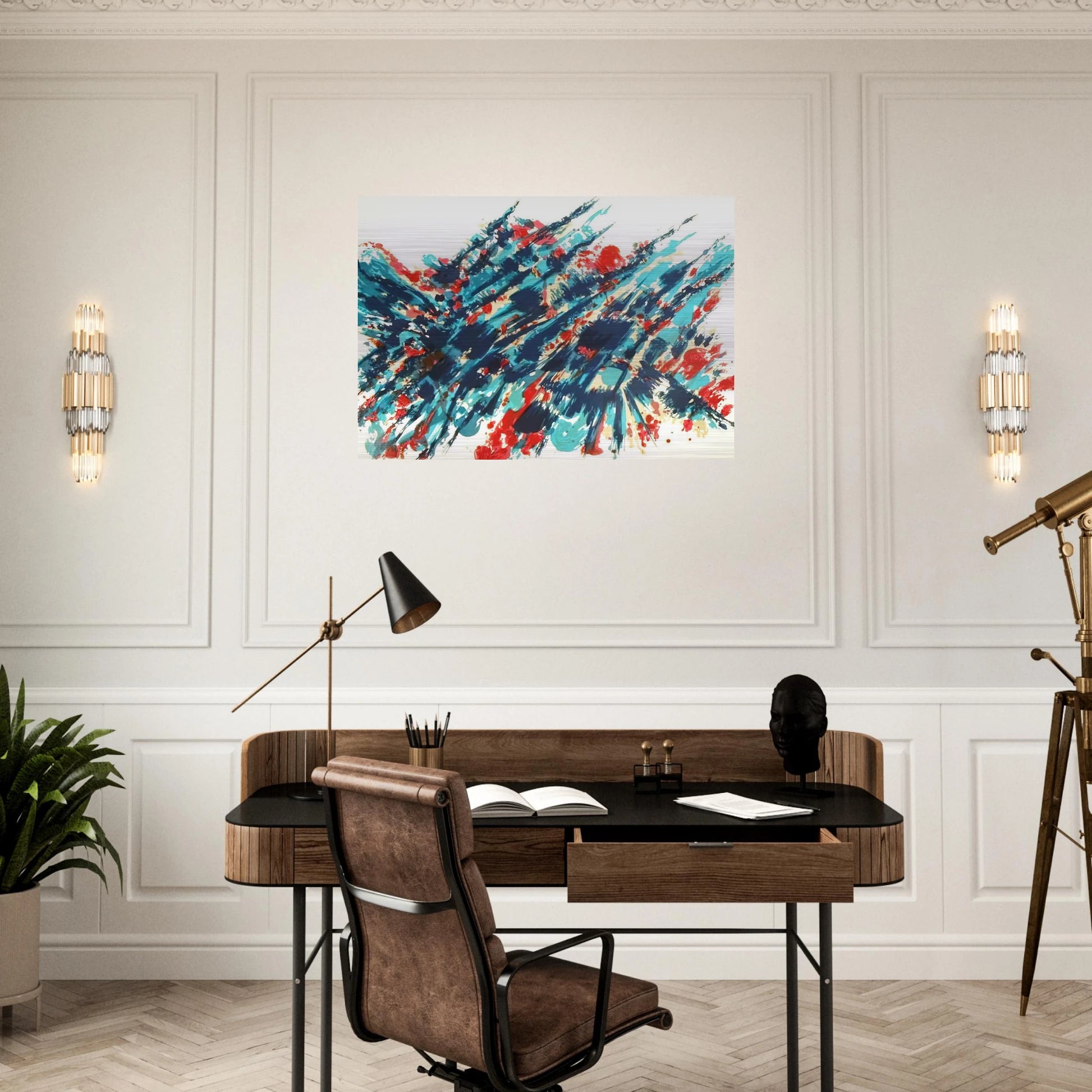 Le Sang et l’eau - 1978 - Alfred Manessier Brushed Aluminum Print - 70x100 cm / 28x40 inches | Alfred Manessier Aluminum Print | Alfred Manessier Prints