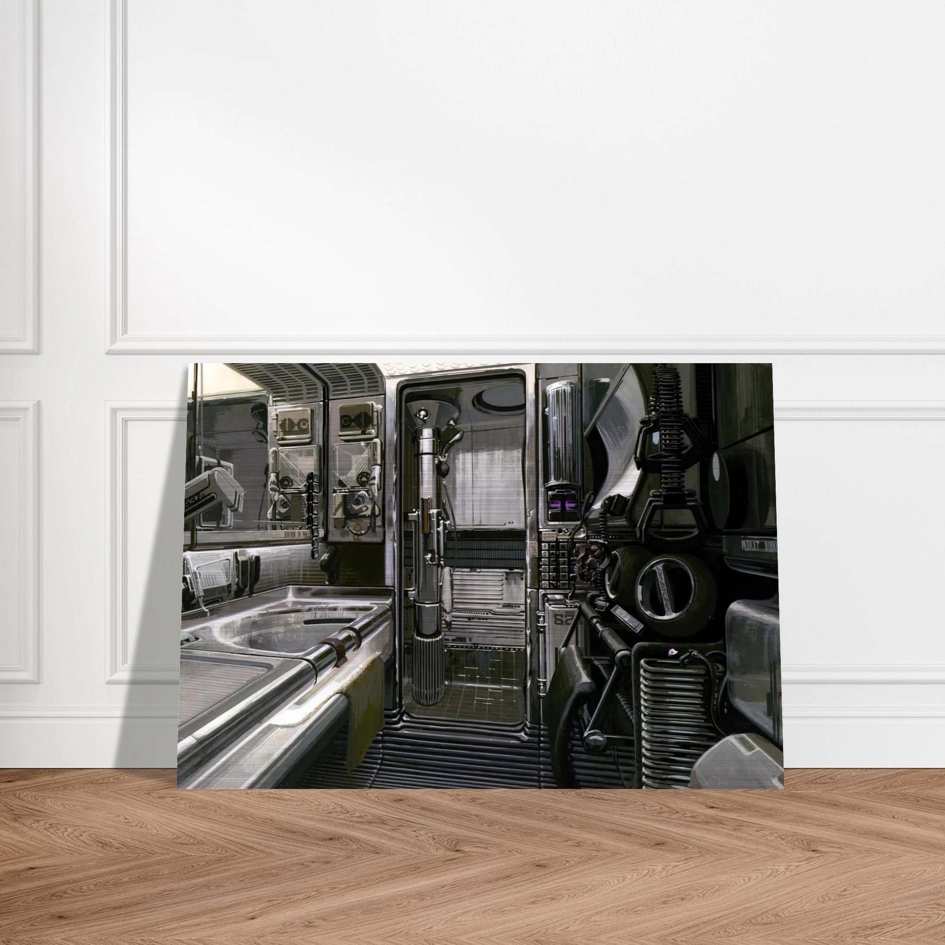 Syd Mead - Syd Mead Brushed Aluminum Print - 70x100 cm / 28x40 inches | Syd Mead Aluminum Print | Syd Mead Prints