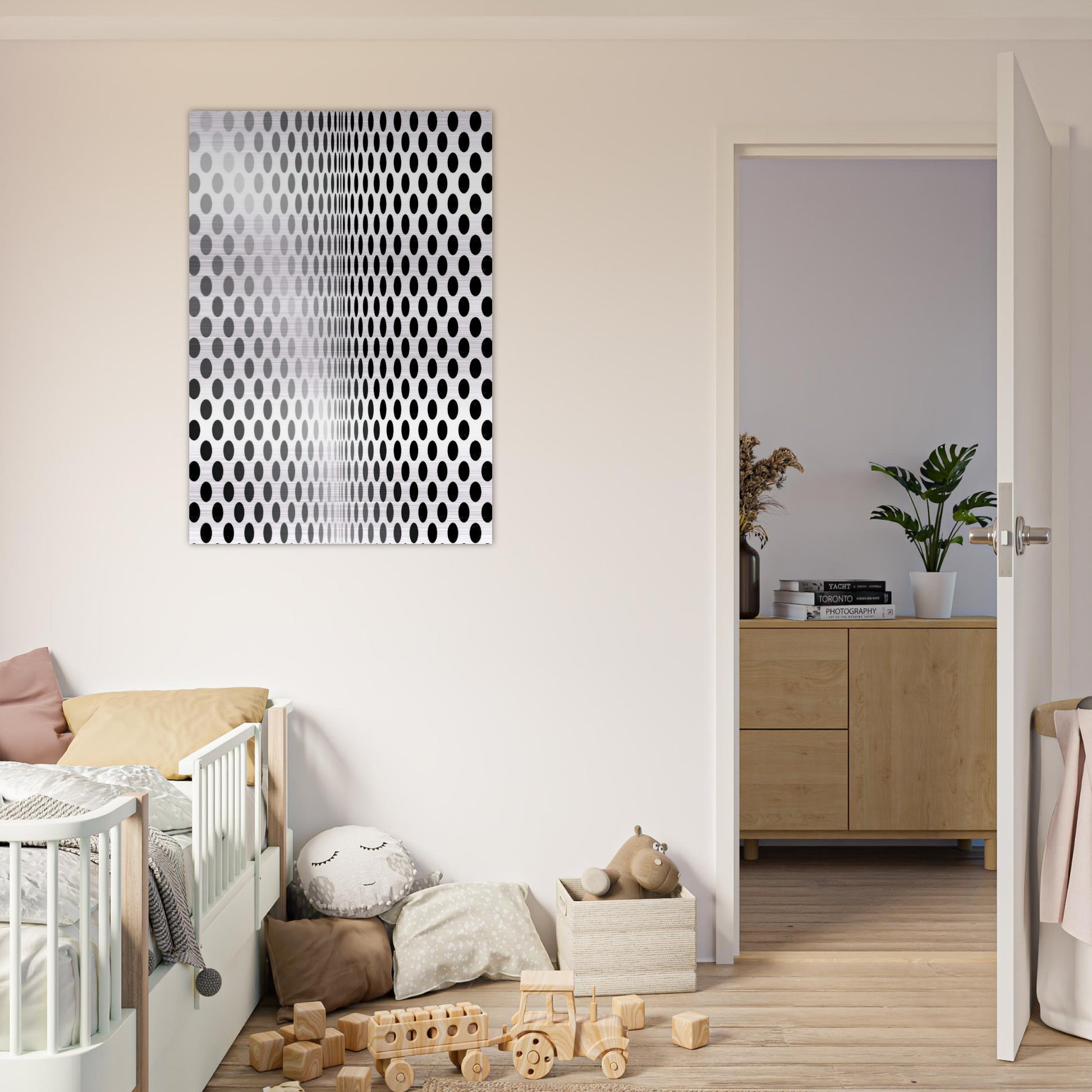 LOSS 1964 - Bridget Riley Brushed Aluminum Print - 70x100 cm / 28x40 inches | Bridget Riley Aluminum Print | Bridget Riley Prints