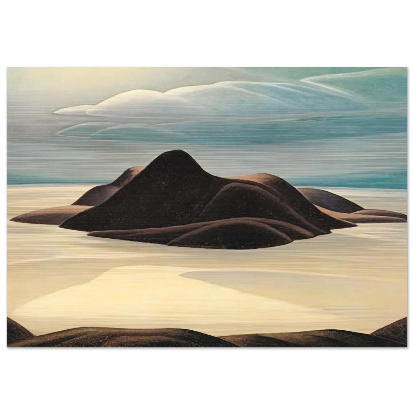 Pic Island, Lake Superior - 1924 - Lawren Harris Brushed Aluminum Print - 70x100 cm / 28x40 inches | Lawren Harris Aluminum Print | Lawren Harris Prints