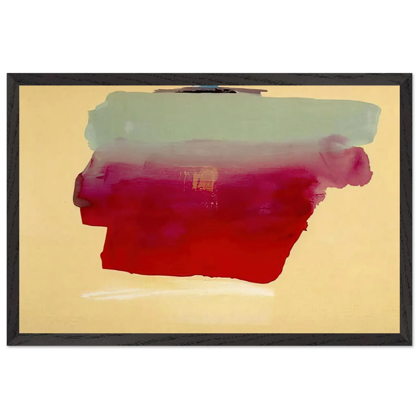 Helen Frankenthaler - Robinson s Wrap - 1974 Wall art - 21x29.7 cm / 8x12" - Premium Wooden Framed Poster With Fine Art Paper - Wood frame