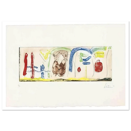 Helen Frankenthaler - Bridges - 1996 Wall art - 13x18 cm / 5x7 Inches - Fine Art Poster - -