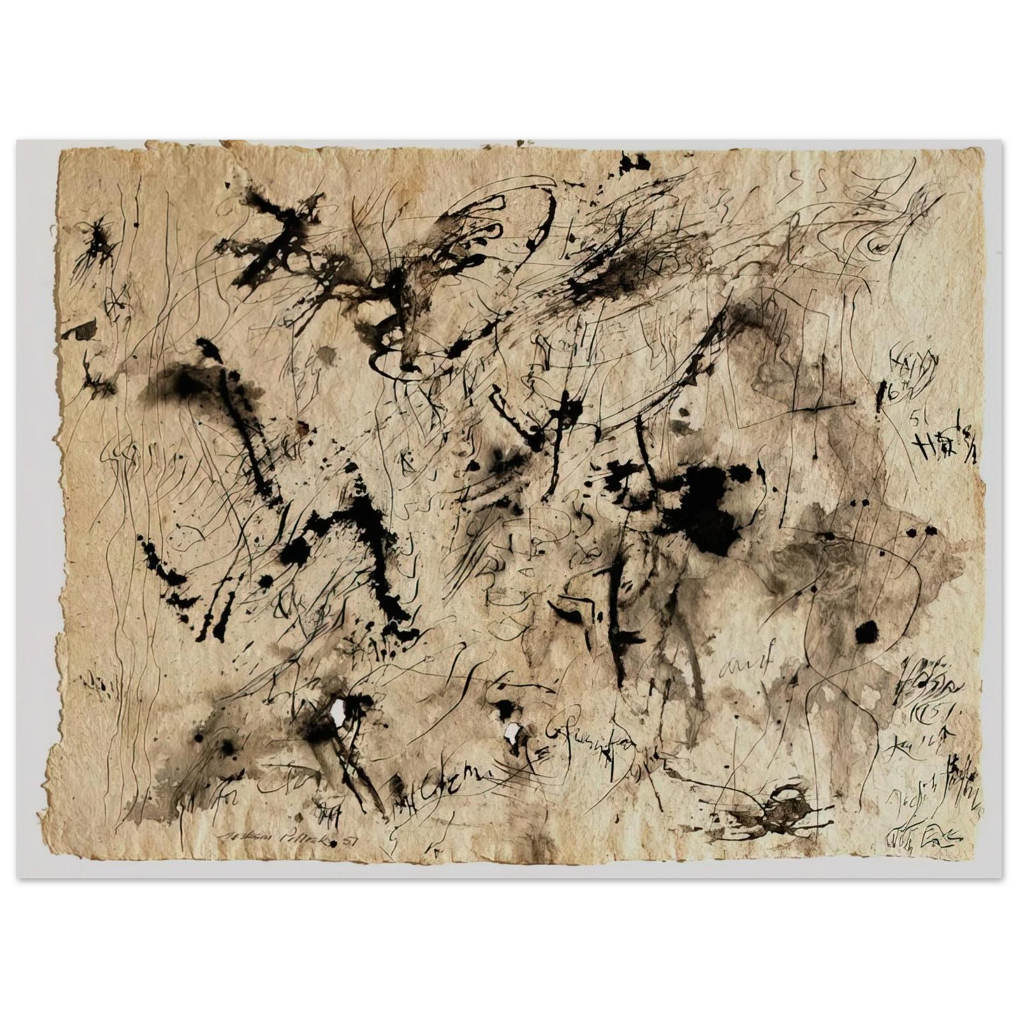 Jackson Pollock - UNTITLED 1951 1  75x100 cm / 30x40inches Fine Art Poster