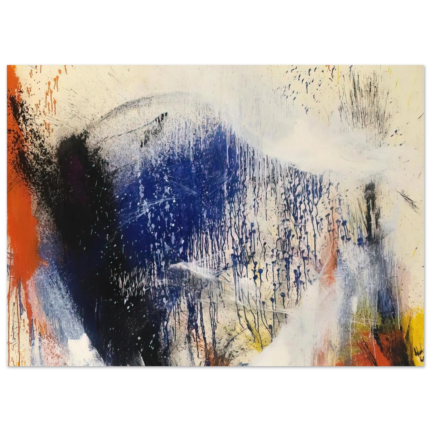 Helen Frankenthaler - Untitled - 1960 Wall art - 20x25 cm / 8x10 inches - Fine Art Poster-canvas - -