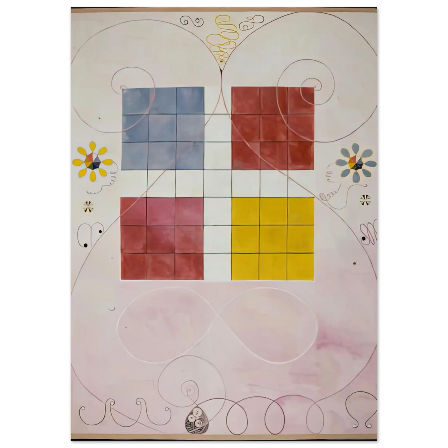 Hilma af Klint - DE TIO ST RSTA N 10 ALDERDOMEN 1907 Wall art - 21x29.7 cm / 8x12" - Fine Art Poster - -