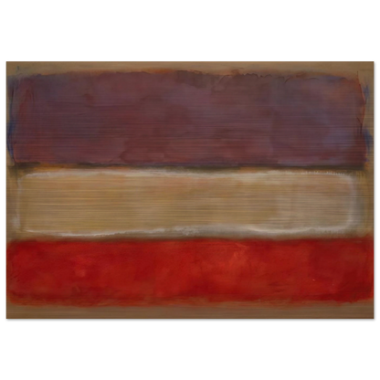 Untitled Purple, White, and Red - 1953 - Mark Rothko Brushed Aluminum Print - 70x100 cm / 28x40 inches | Mark Rothko Aluminum Print | Mark Rothko Prints