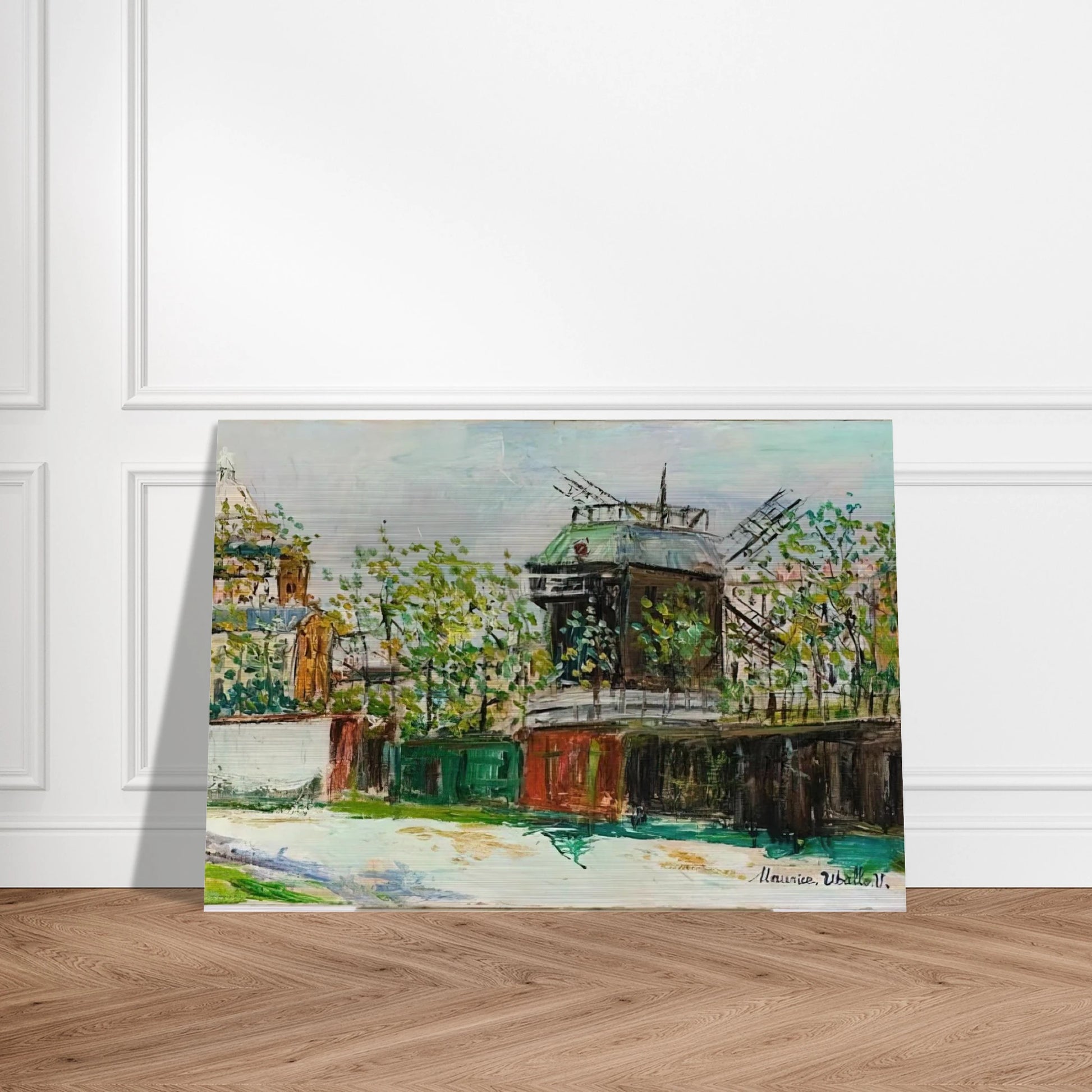 MOULIN DE LA GALETTE 4 - Maurice Utrillo Brushed Aluminum Print - 70x100 cm / 28x40 inches | Maurice Utrillo Aluminum Print | Maurice Utrillo Prints