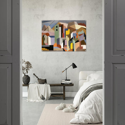 ARCHITECTURAL FORM OF FUTURE IDEAL LANDSCAPE 1921 - Enrico Prampolini Acrylic Print - 70x100 cm / 28x40″ inches