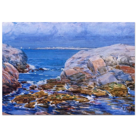Duck Island, Isles of Shoals - Childe Hassam Brushed Aluminum Print - 70x100 cm / 28x40 inches | Childe Hassam Aluminum Print | Childe Hassam Prints