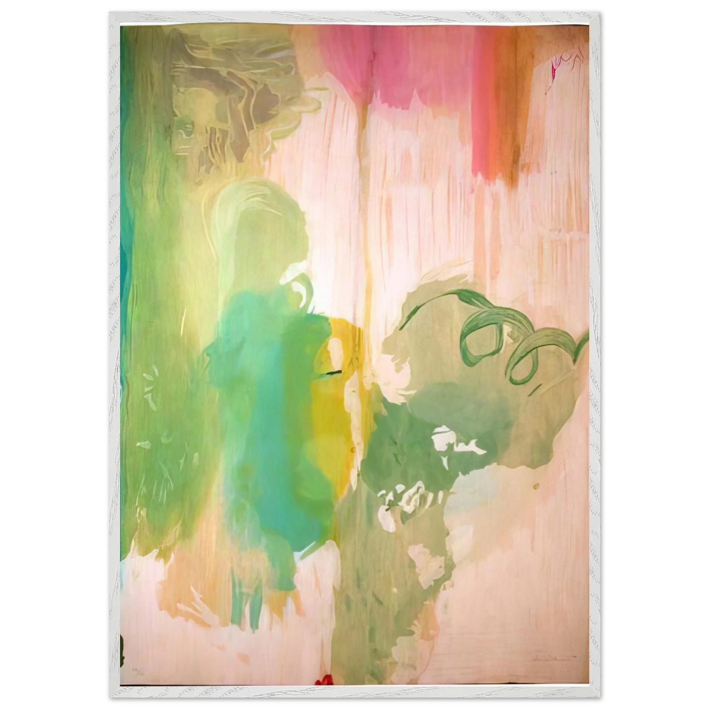 Helen Frankenthaler - Snow Pines - 2004 Wall art - 50x70 cm / 20x28 inches - Premium Wooden Framed Poster With Fine Art Paper-canvas - White frame