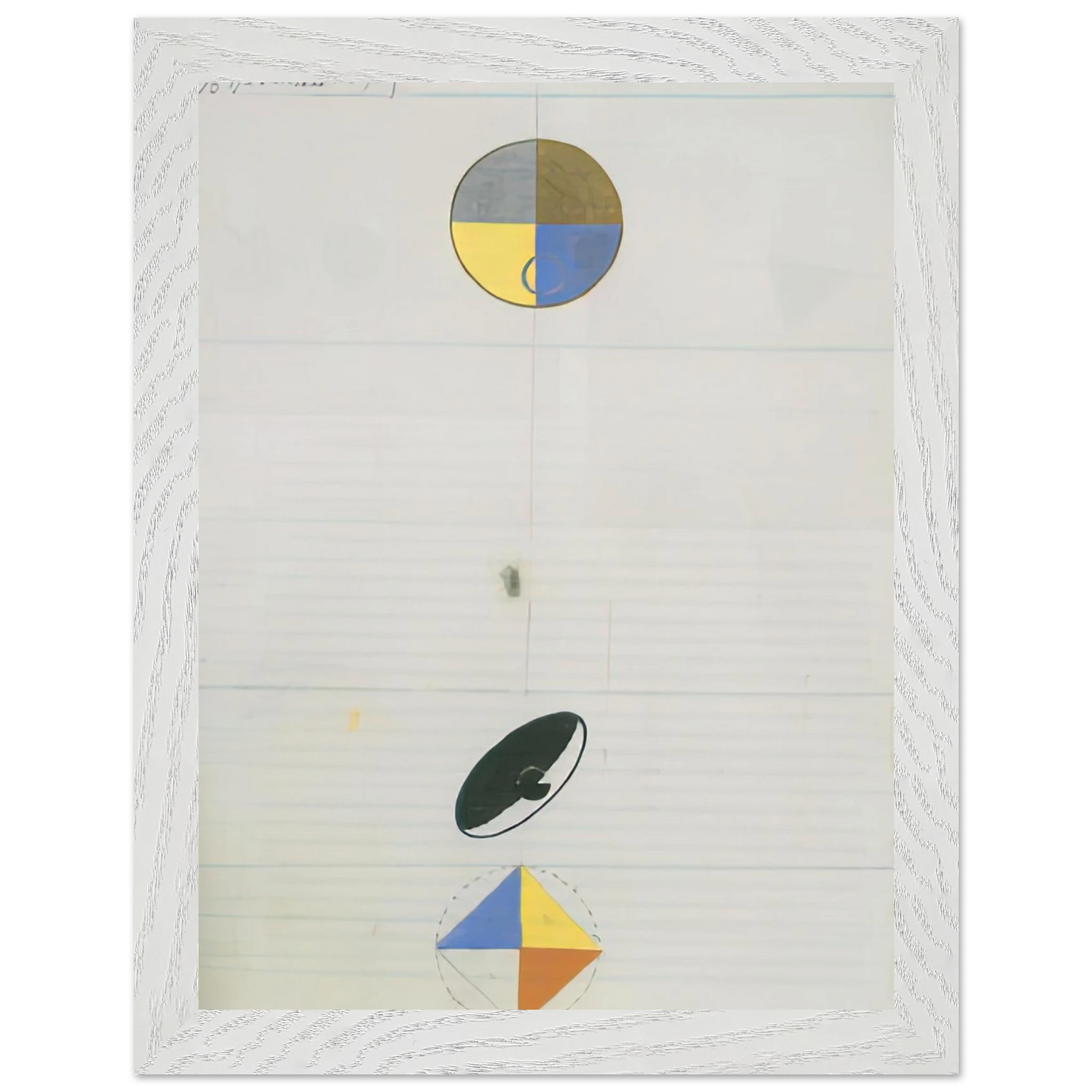 Hilma af Klint - SERIES NO VII NO 3F 1920 Wall art - A1 (59.4 x 84.1  cm) - Premium Wooden Framed Poster With Fine Art Paper - White frame
