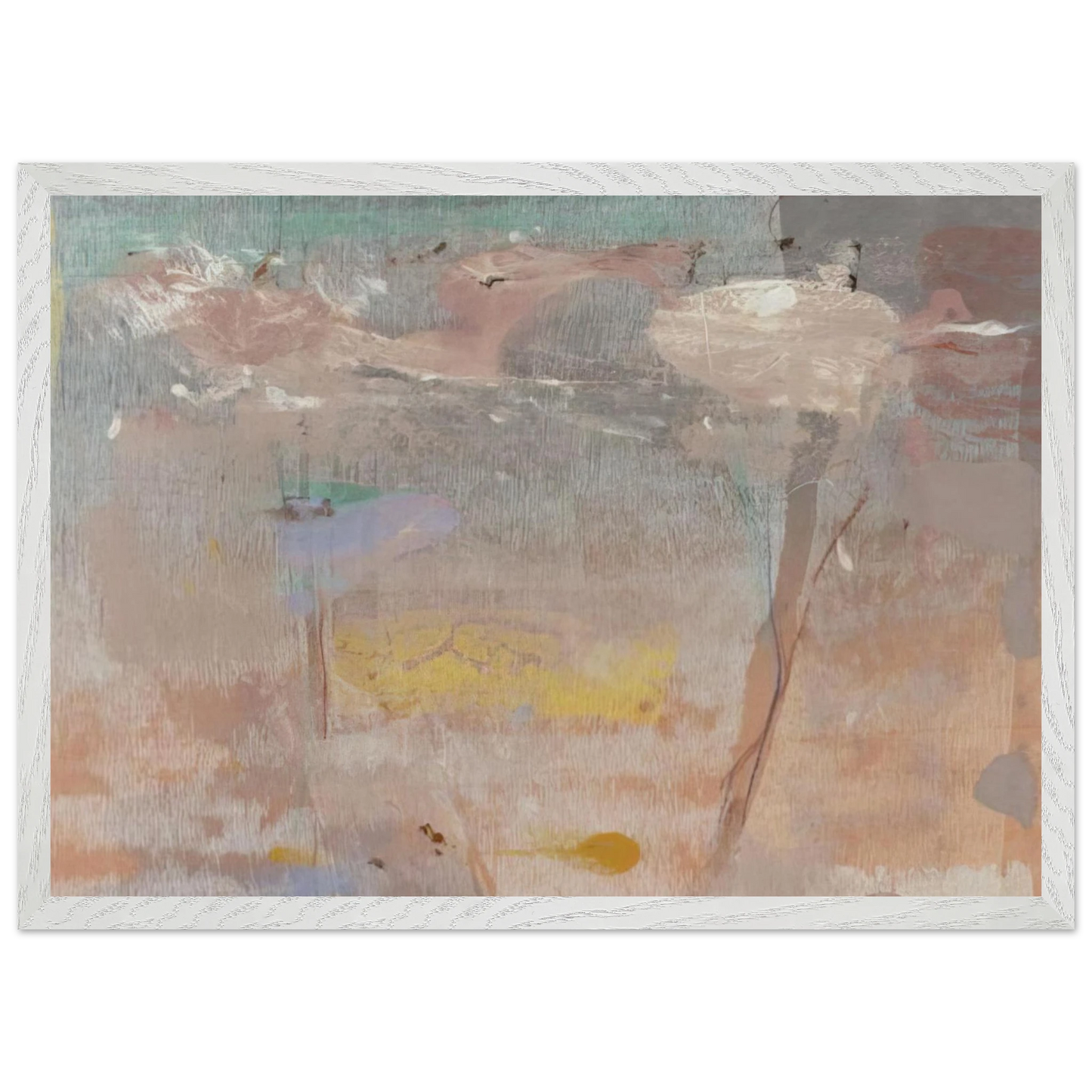 Helen Frankenthaler - Monotype I - 1981 Wall art - 30x40 cm / 12x16 inches - Premium Wooden Framed Poster With Fine Art Paper-canvas - White frame