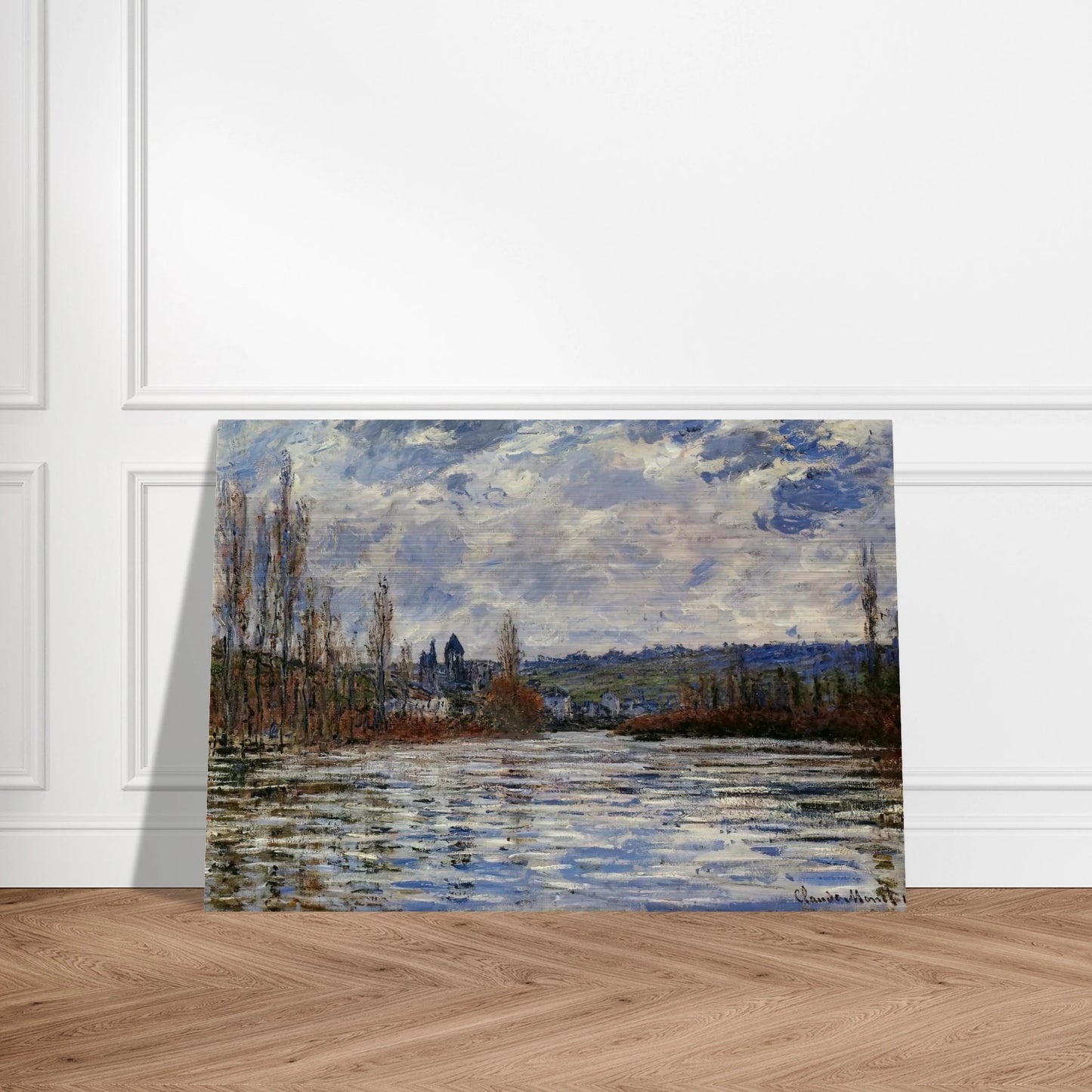 Flood of the Seine at Vetheuil - claude monet Brushed Aluminum Print - 70x100 cm / 28x40 inches | claude monet Aluminum Print | claude monet Prints