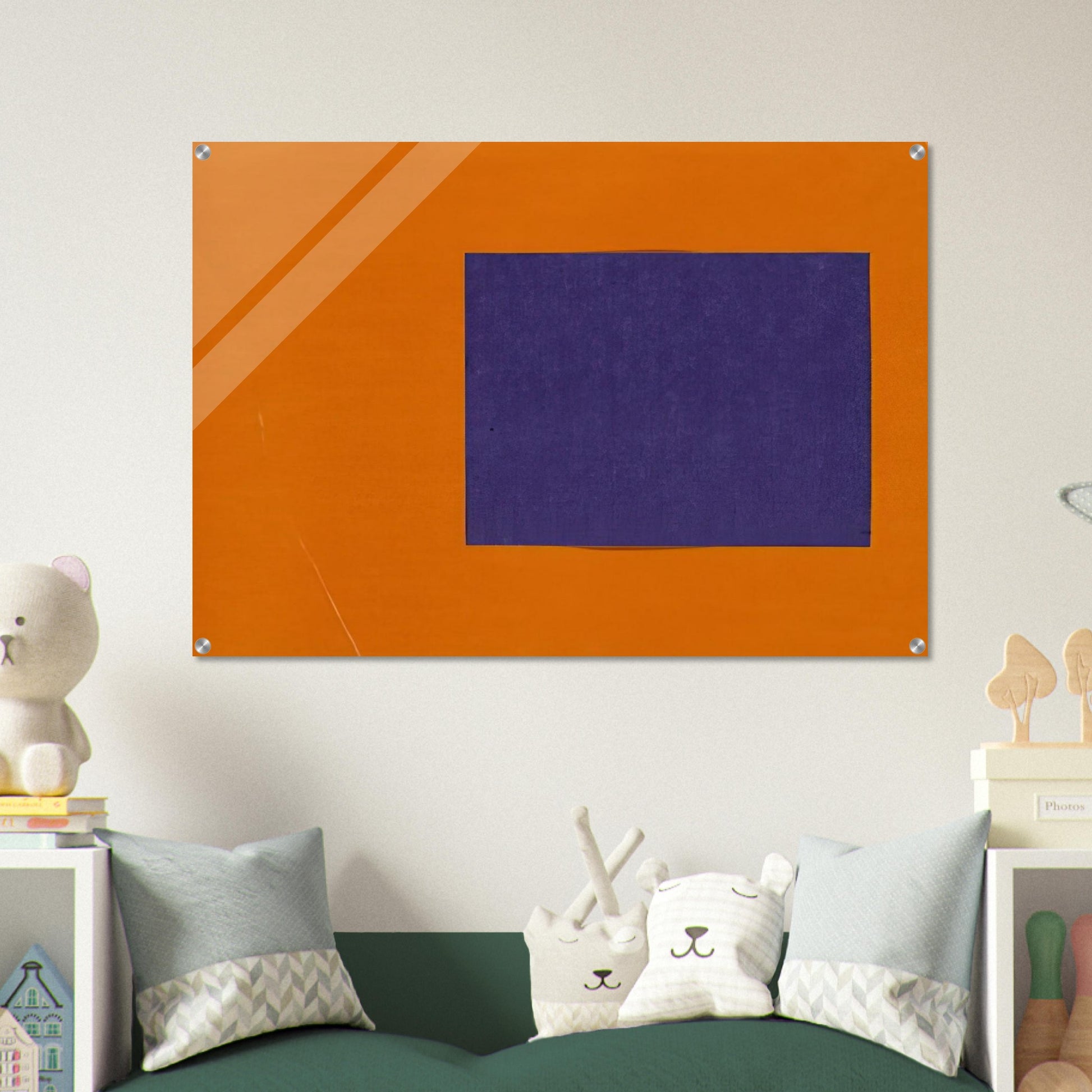 Purple and Orange from the series Line Form Color - Ellsworth Kelly Acrylic Print - 70x100 cm / 28x40″ inches