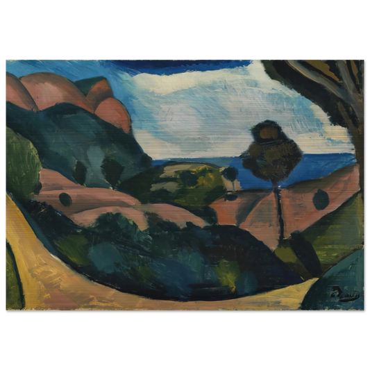 LANDSCAPE NEAR CASSIS 1907 - Andre Derain Brushed Aluminum Print - 70x100 cm / 28x40 inches | Andre Derain Aluminum Print | Andre Derain Prints