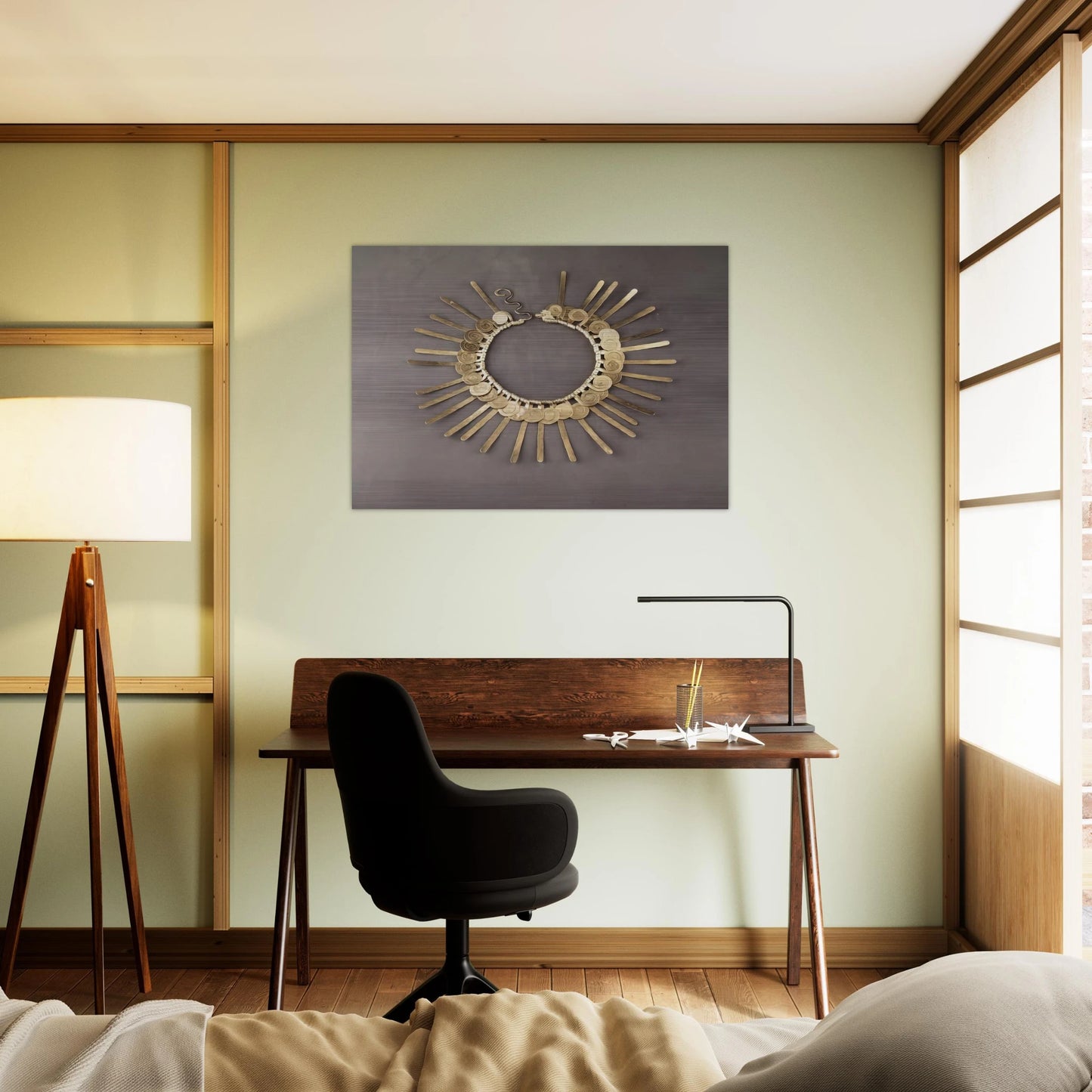 NECKLACE 1937 - Alexander Calder Brushed Aluminum Print - 70x100 cm / 28x40 inches | Alexander Calder Aluminum Print | Alexander Calder Prints