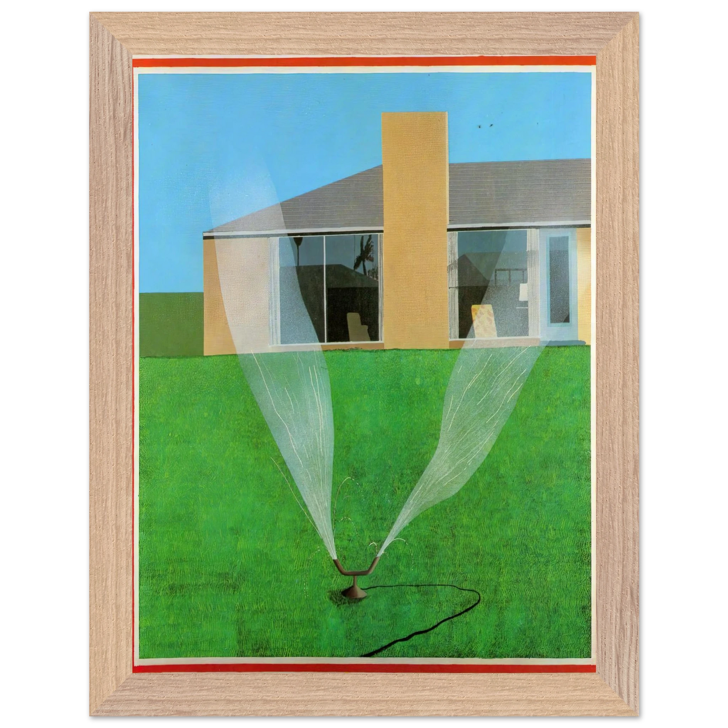 David Hockney - David Hockney Wall art - 40x50 cm / 16x20 inches - Premium Wooden Framed Poster With Fine Art Paper-canvas - White frame