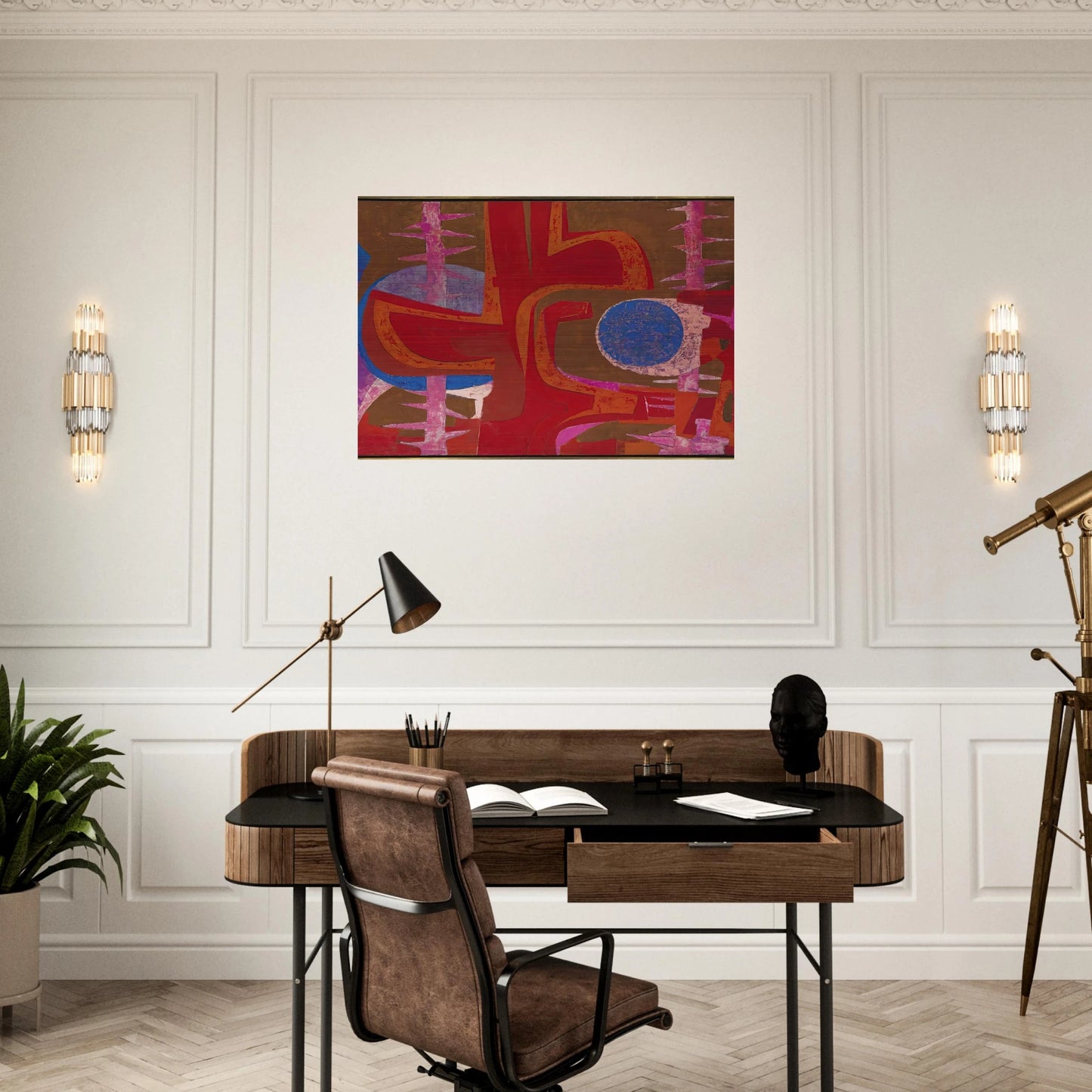 Sobre la tumba de Justino - Pedro Coronel Brushed Aluminum Print - 70x100 cm / 28x40 inches | Pedro Coronel Aluminum Print | Pedro Coronel Prints