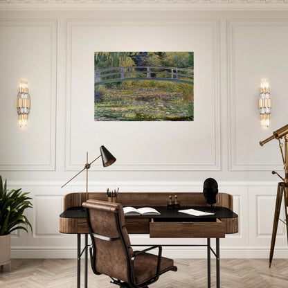 The Japanese Bridge The Water-Lily Pond - claude monet Brushed Aluminum Print - 70x100 cm / 28x40 inches | claude monet Aluminum Print | claude monet Prints