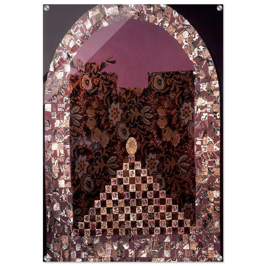 Shrine for the Egg - PD Pattern and Decoration - Miriam Schapiro Acrylic Print - 70x100 cm / 28x40″ inches | Miriam Schapiro Wall Art | Miriam Schapiro Prints