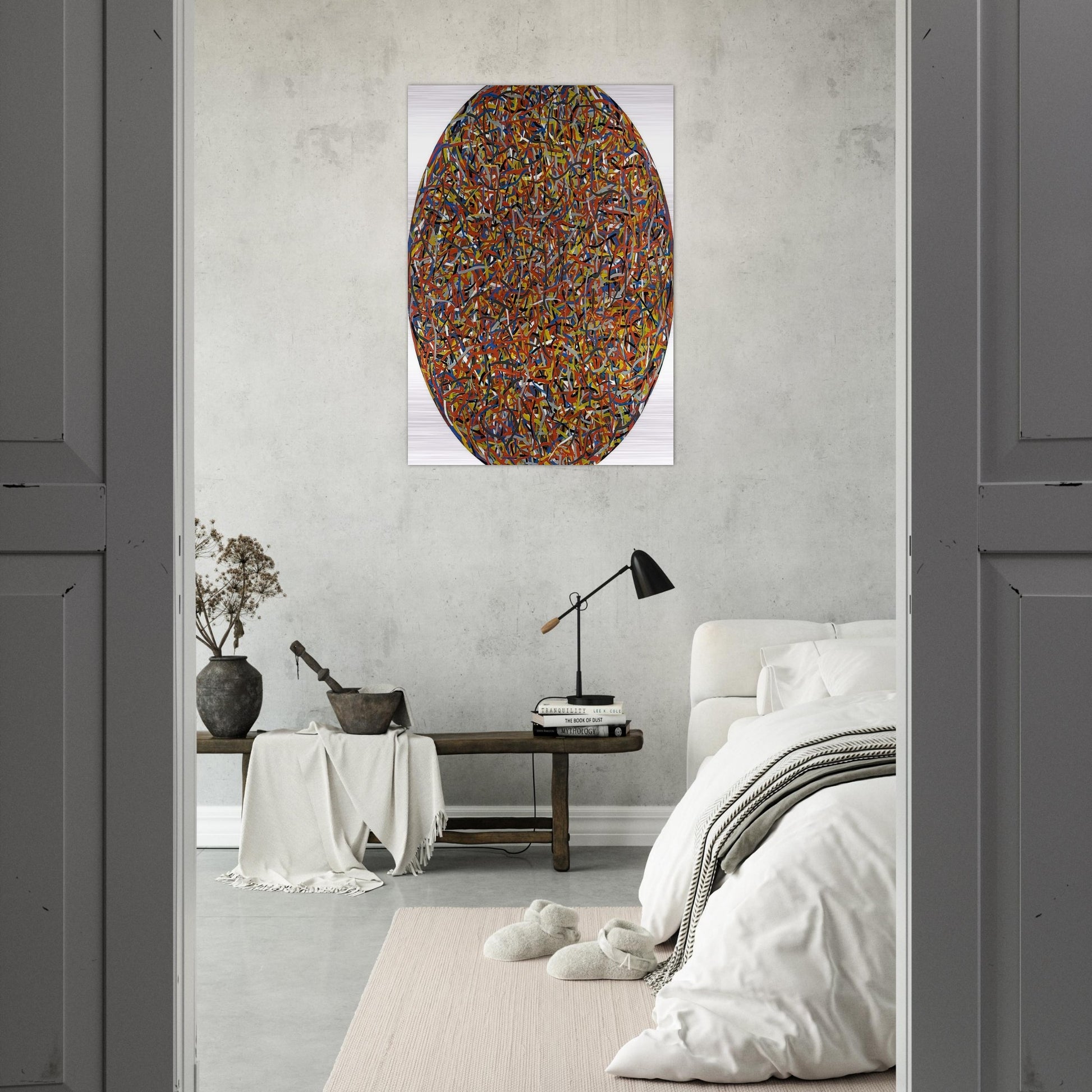 Lines in All Directions - Sol LeWitt Brushed Aluminum Print - 70x100 cm / 28x40 inches | Sol LeWitt Aluminum Print | Sol LeWitt Prints