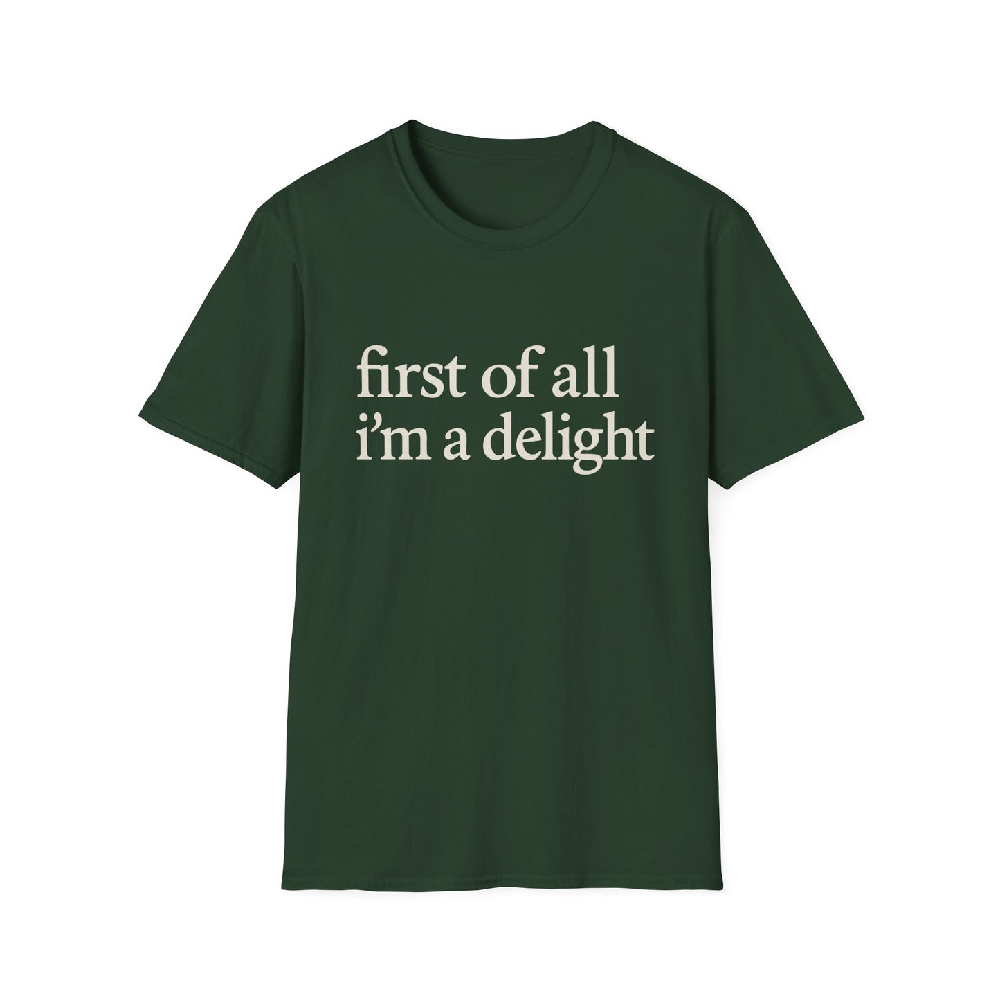 Camiseta "Primero que nada soy un deleite", camiseta con cita divertida para mujer, camiseta con frase atrevida, regalo gráfico ingenioso para la mejor amiga