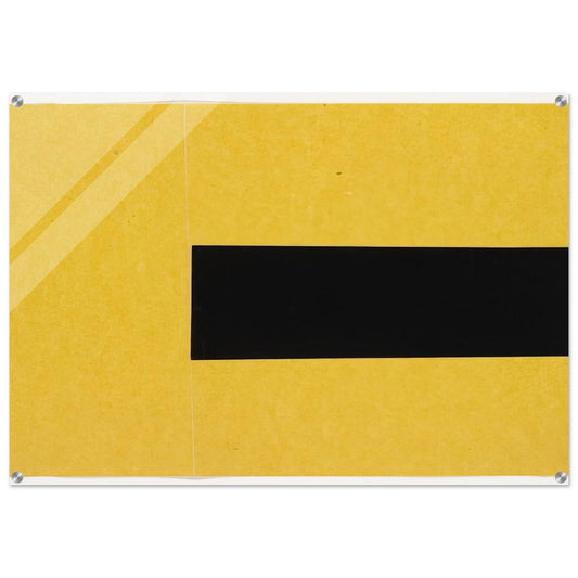 Black and Yellow from the series Line Form Color - Ellsworth Kelly Acrylic Print - 70x100 cm / 28x40″ inches