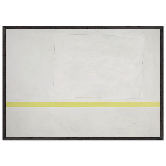 White Sun-Box - 1966 - Theodoros Stamos 70x100 cm / 28x40 inches Framed Art Print – Black Wooden Frame