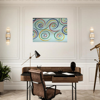 Cercles du Matin - 1992 - Piero Dorazio Brushed Aluminum Print - 70x100 cm / 28x40 inches | Piero Dorazio Aluminum Print | Piero Dorazio Prints