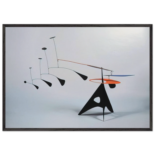 BLUE FEATHER 1948 - Alexander Calder 70x100 cm / 28x40 inches Framed Art Print – Black Wooden Frame