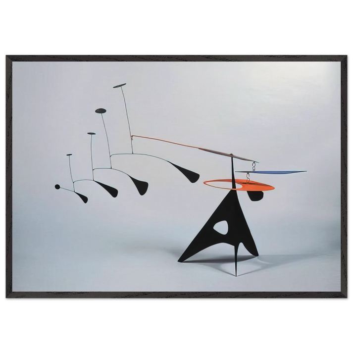 BLUE FEATHER 1948 - Alexander Calder 70x100 cm / 28x40 inches Framed Art Print – Black Wooden Frame